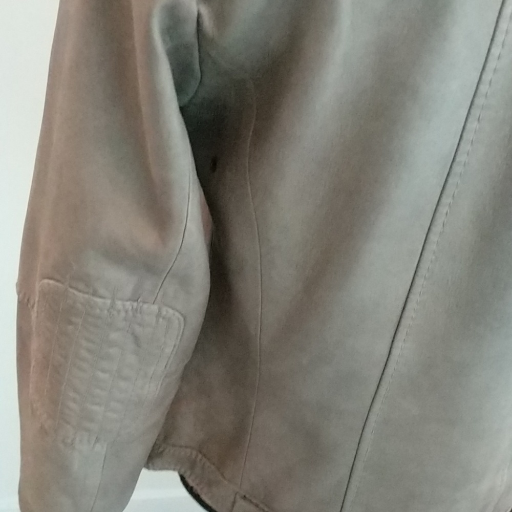 Eddie Bauer Gray Leather Jacket - image 4